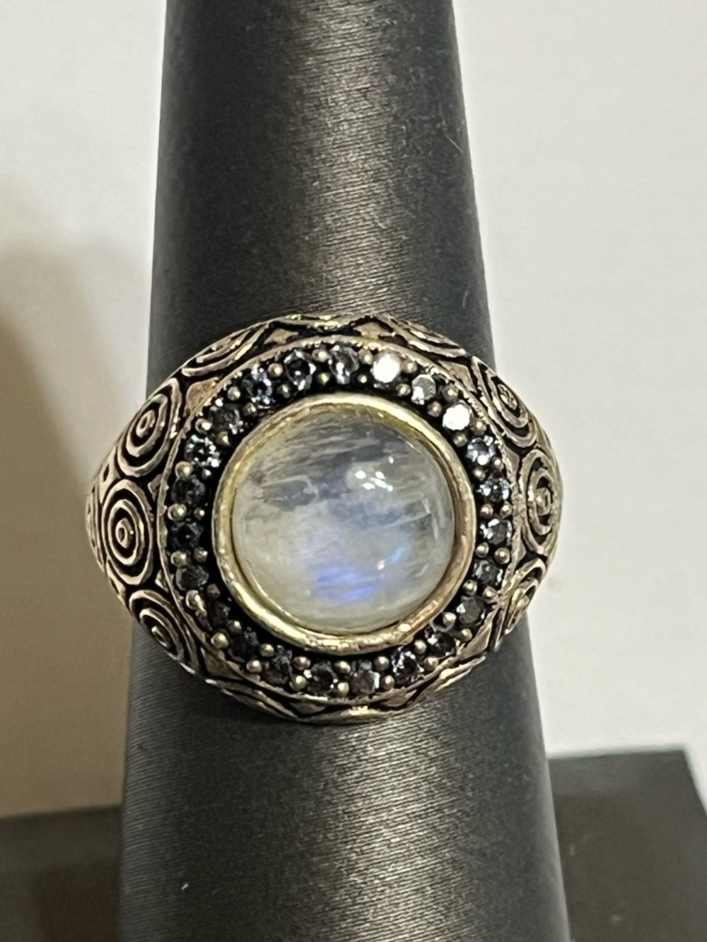 Moonstone Blue Topaz Ring
